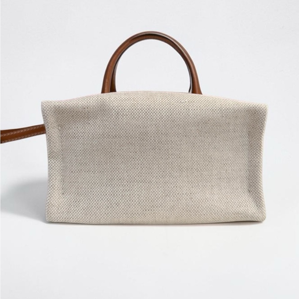 Gucci Mini Canvas Tote Bag Brown Leather Logo Crossbody NEW Full Set - Picture 7 of 8